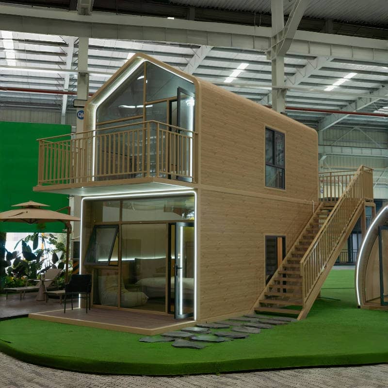 Two-storey timber cabin model N2 Plus-D